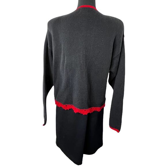 Vintage Nutcracker Womens Cardigan Beaded Embroidered Christmas Snowflakes Small - Picture 4 of 9